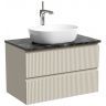 Тумба подвесная SANCOS Snob R, Beige Soft 790х445х500, под столешницу с отверстием под смеситель, цвет Black Sky, SNR80CE