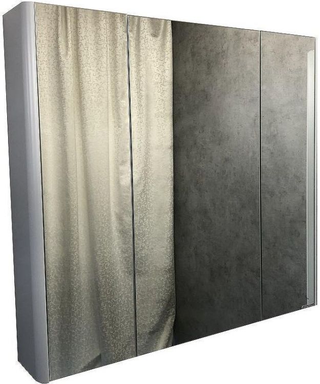 Зеркальный шкаф Comforty Сорренто 90 00-00001968 Светло серый