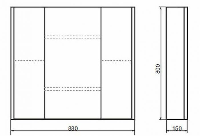 Зеркальный шкаф Comforty Сорренто 90 00-00001968 Светло серый