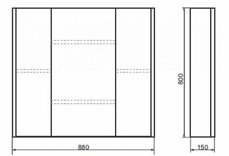 Зеркальный шкаф Comforty Сорренто 90 00-00001968 Светло серый