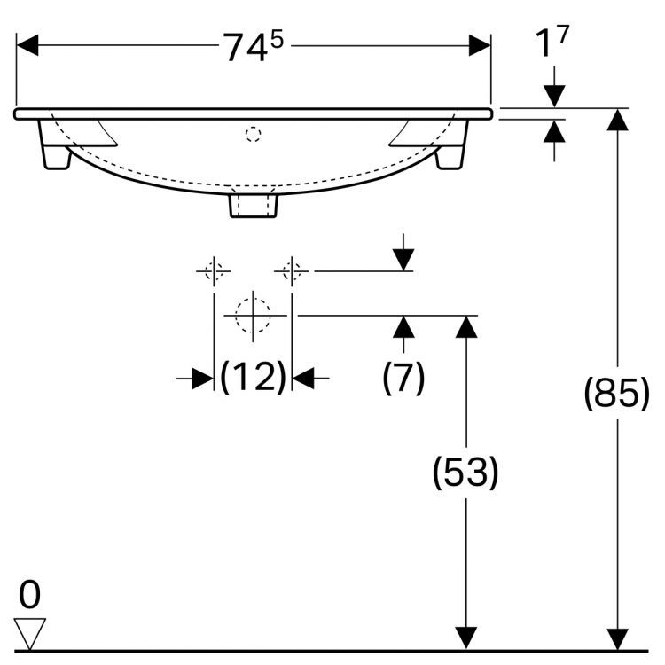 Раковина Keramag Acanto, 500.641.01.2