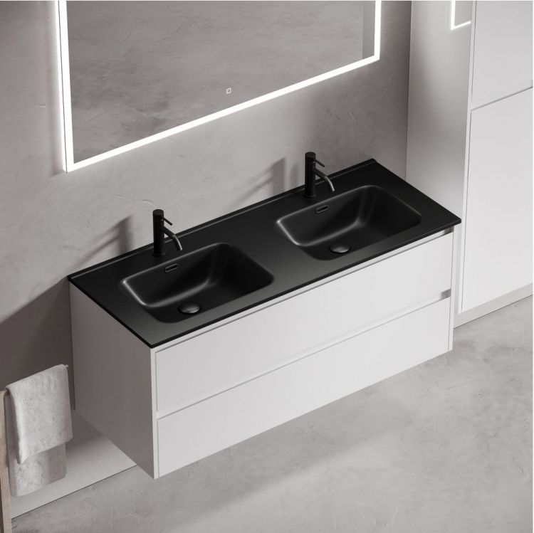 Тумба подвесная SANCOS под раковину Libra белый глянец, 1190х450х500, LB120-2W Тумба подвесная SANCOS под раковину Libra белый глянец, 1190х450х500, LB120-2W