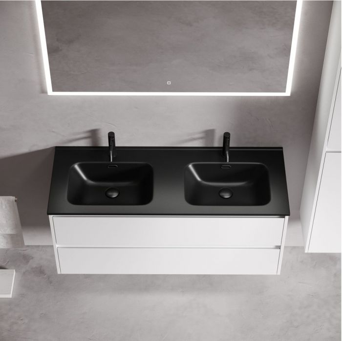 Тумба подвесная SANCOS под раковину Libra белый глянец, 1190х450х500, LB120-2W