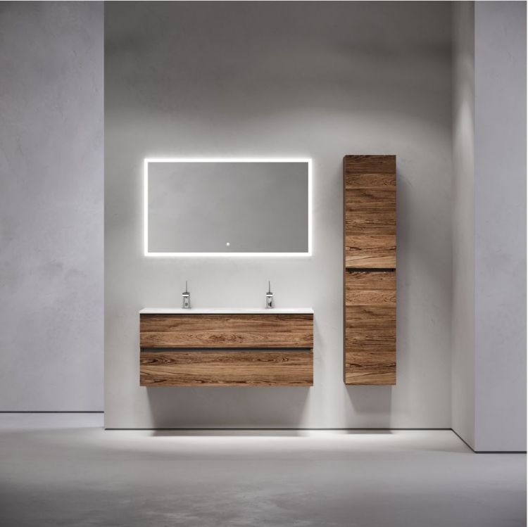 Тумба подвесная SANCOS под раковину Urban, дуб чарльстон 1190х450х550, UR120-2ECH