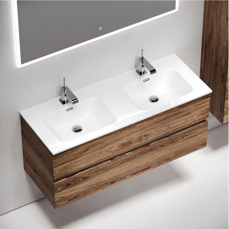 Тумба подвесная SANCOS под раковину Urban, дуб чарльстон 1190х450х550, UR120-2ECH