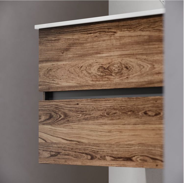 Тумба подвесная SANCOS под раковину Urban, дуб чарльстон 1190х450х550, UR120-2ECH