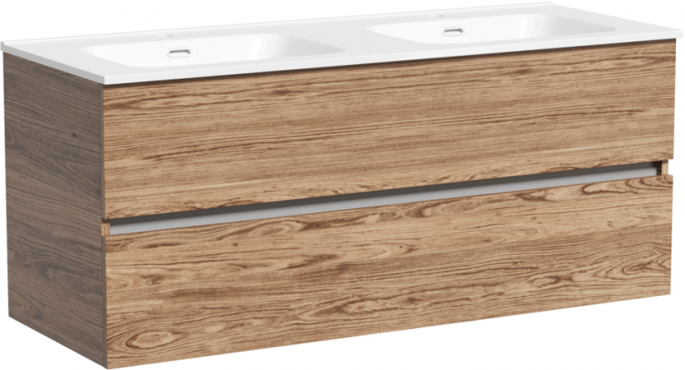 Тумба подвесная SANCOS под раковину Urban, дуб чарльстон 1190х450х550, UR120-2ECH