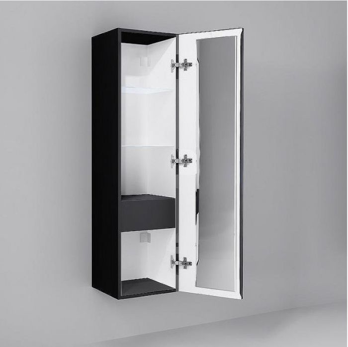 Шкаф пенал Jorno Strong 33 Str.04.130/P/A подвесной Антрацит