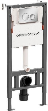 Инсталляция Ceramicanova Balance CN121001CH для унитаза с клавишей смыва Хром глянцевый