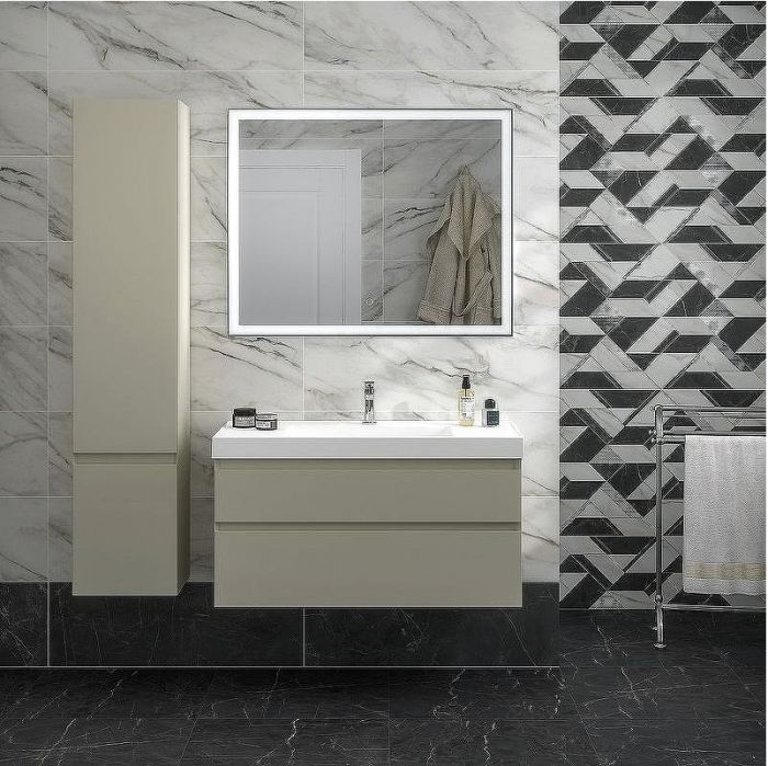 Шкаф пенал Kerama Marazzi Cubo 35 L CUB.165Lh\LIM подвесной Лимо матовый