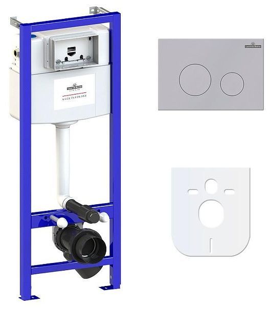 Инсталляция Lavinia Boho RelFix 77010007 для унитаза с клавишей смыва цвет Хром матовый