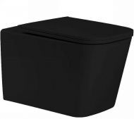 Унитаз SantiLine SL-5027MB подвесной Черный матовый с сиденьем Микролифт