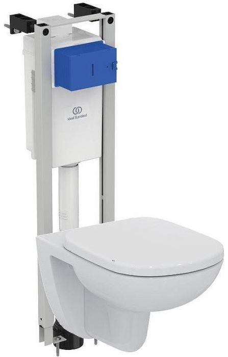 Комплект унитаза с инсталляцией Ideal Standard W440101 с сиденьем Микролифт