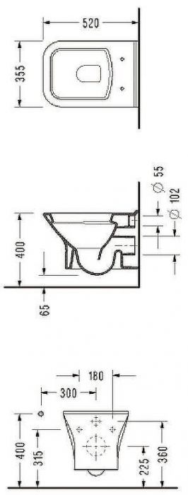 Унитаз Serel Nita NT10SL подвесной с сиденьем Микролифт