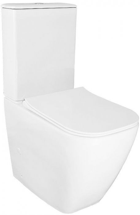 Унитаз компакт Azario Mirada AZ-1288A цвет Белый с бачком и сиденьем Микролифт