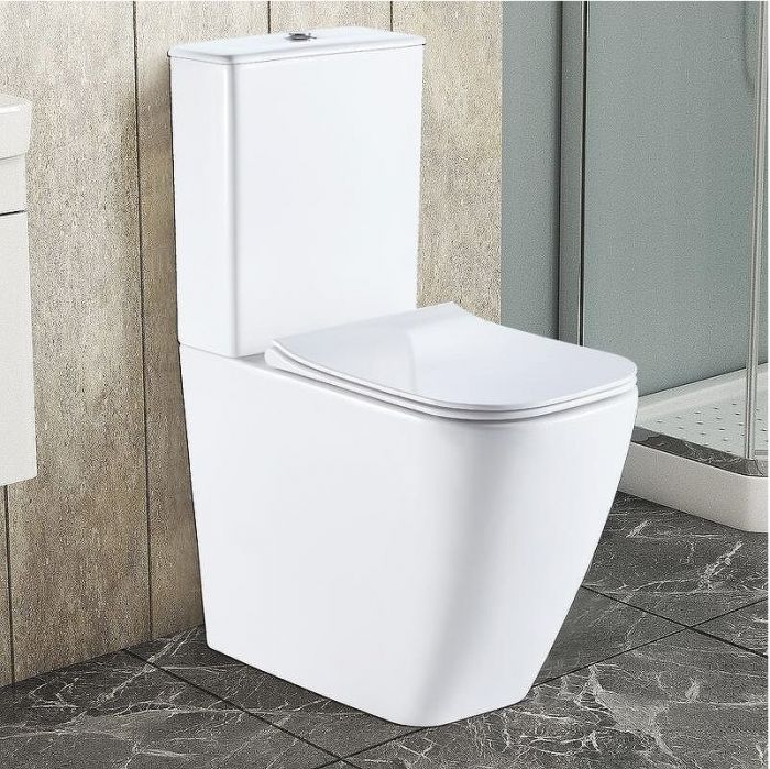Унитаз компакт Azario Mirada AZ-1288A цвет Белый с бачком и сиденьем Микролифт