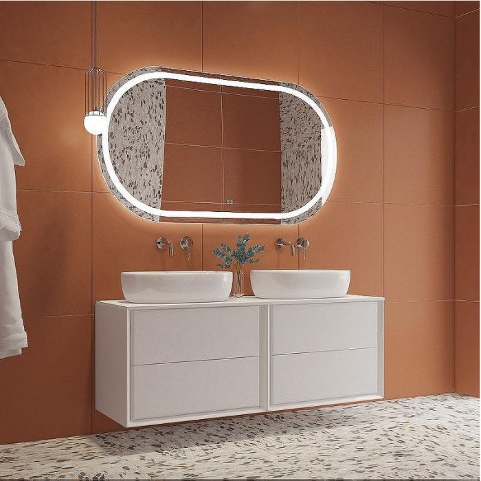 Зеркало Cezares Giubileo 140 CZR-SPC-GIUBILEO-1400-800-TCH-WARM с подсветкой с сенсорным выключателем и подогревом