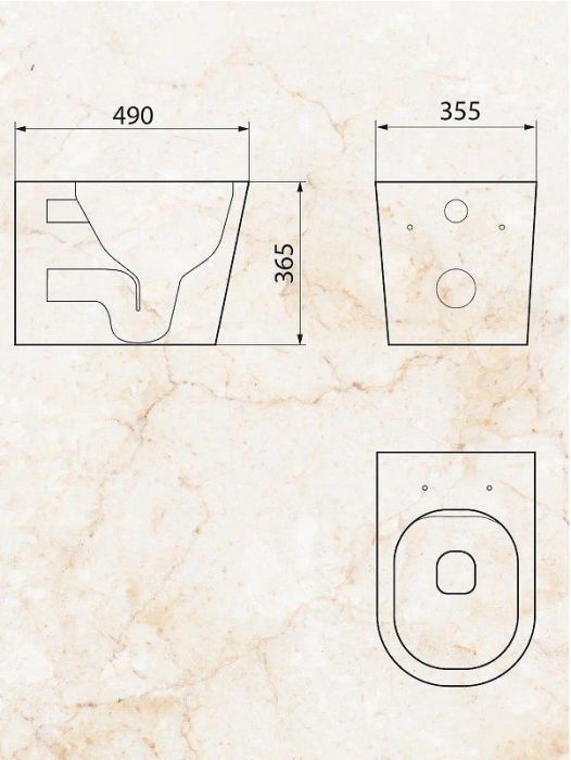 Унитаз Sintesi SIN-TS-BLT-172 подвесной цвет Белый с сиденьем Микролифт