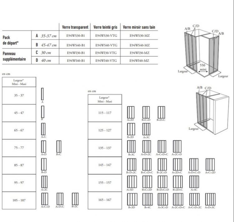 Душевая стенка Jacob Delafon Nouvelle Vague 40x200, E94WI40-VTG тонированное серое стекло Душевая стенка Jacob Delafon Nouvelle Vague 40x200, E94WI40-VTG тонированное серое стекло