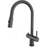 Смеситель для кухни KUCHENSTERN BRUNN-FS 751GM80 цвет Вороненая сталь