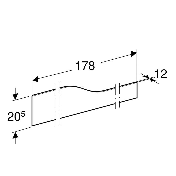 Декоративная панель Geberit Bambini (фронтальная) для детской раковины, под четыре смесителя, нижняя раковина справа: цвет белый Декоративная панель Geberit Bambini (фронтальная) для детской раковины, под четыре смесителя, нижняя раковина справа: цвет белый
