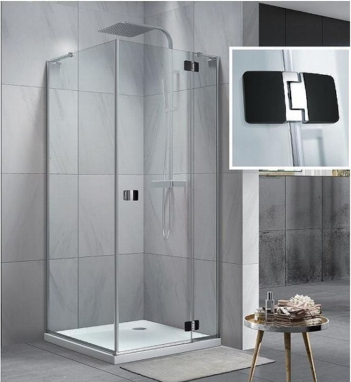 Душевой уголок Koller Pool Neon 90X90 N90KСB профиль Хром стекло прозрачное