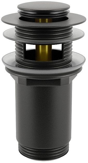 Донный клапан Wellsee Drainage System 182130000 click-clack цвет Черный матовый