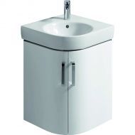 Тумба под раковину угловая Geberit Renova Nr.1 Comprimo, 69x49, белый матовый [862150000]