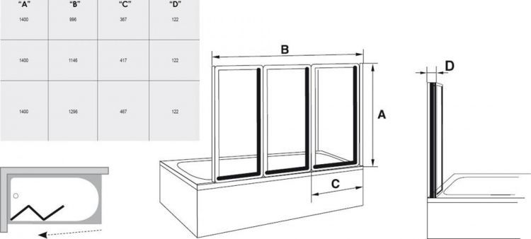 Шторка для ванны Ravak Supernova VS3 - 130 белая + грейп 795V0100ZG Шторка для ванны Ravak Supernova VS3 - 130 белая + грейп 795V0100ZG
