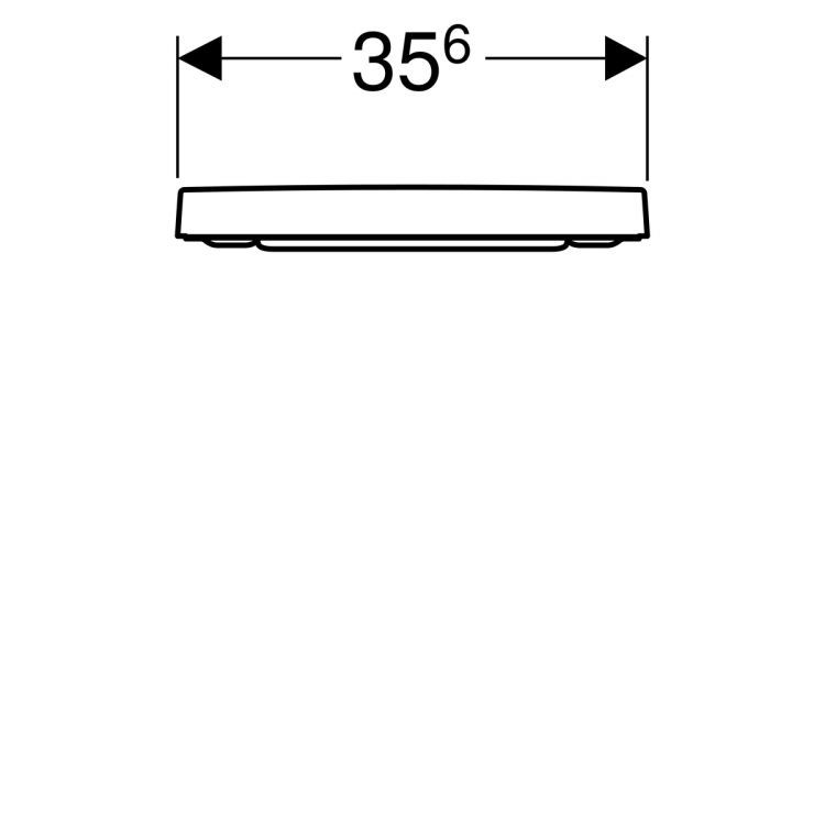 Сиденье для унитаза Geberit Renova Plan, крепление сверху, цвет белый [500.689.01.1]