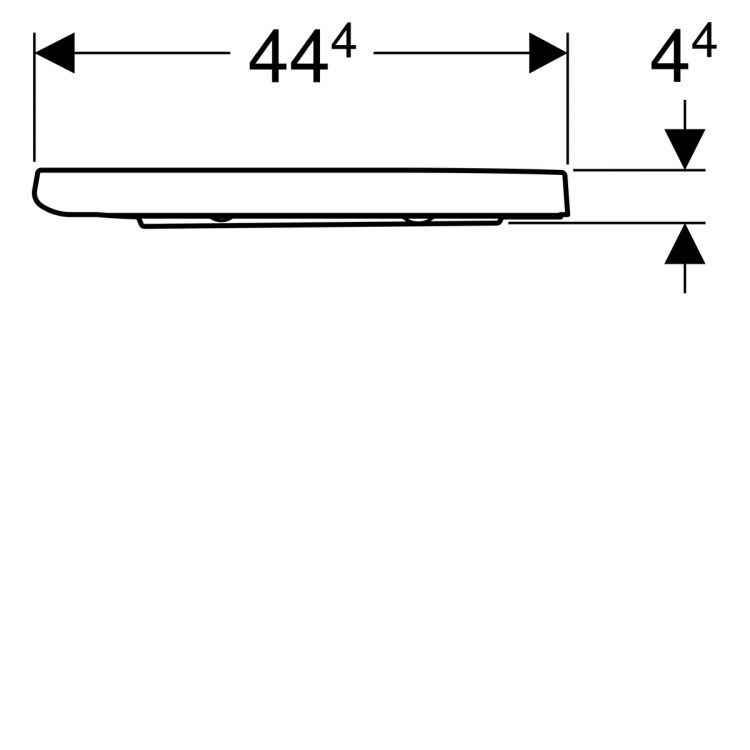 Сиденье для унитаза Geberit Renova Plan, крепление сверху, цвет белый [500.689.01.1]
