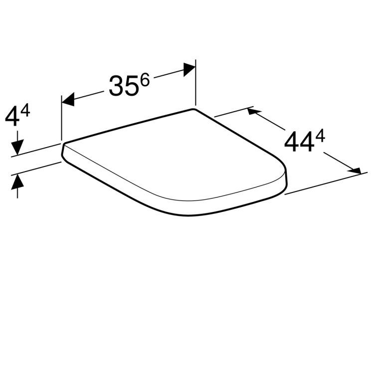 Сиденье для унитаза Geberit Renova Plan, крепление сверху, цвет белый [500.689.01.1]