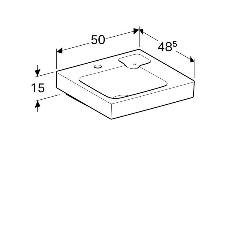 Раковина Geberit iCon, 124050000