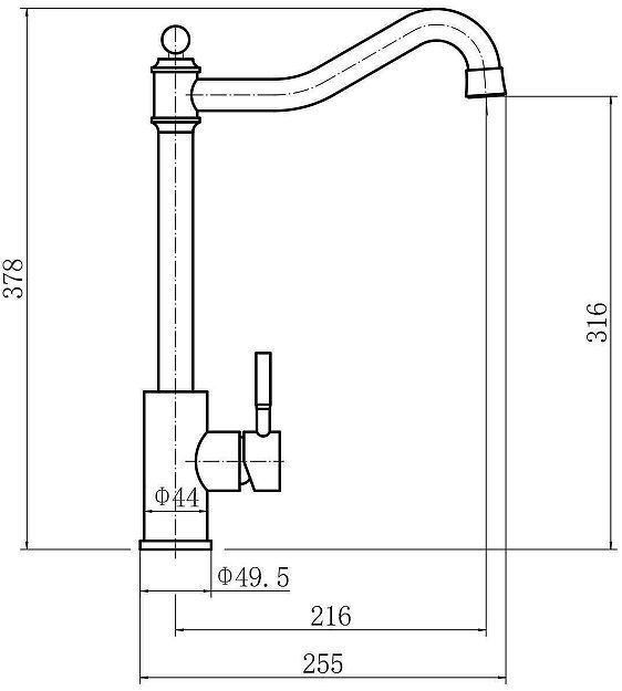 Смеситель для кухни Fashun A54709 цвет Сатин Смеситель для кухни Fashun A54709 цвет Сатин