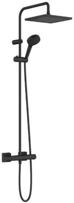 Hansgrohe Vernis Shape Душевая система, с термостатом, цвет: черный матовый