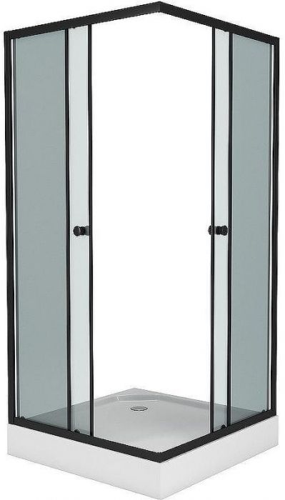 Душевой уголок Niagara Eco 80х80 NG-008-14QT профиль Черный стекло тонированное