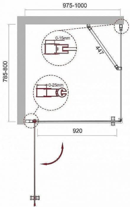 Душевой уголок BelBagno Etna 100х80 ETNA-AH-1-100/80-C-Cr профиль Хром стекло прозрачное