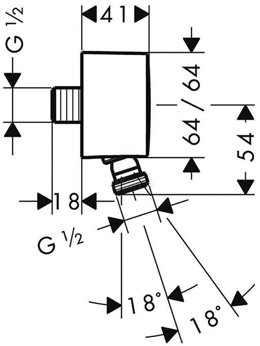 Hansgrohe PuraVida Fixfit Шланговое подсоединение, цвет: хром