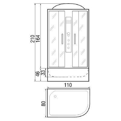 Душевая кабина River Nara 110/80/46 MT L Душевая кабина River Nara 110/80/46 MT L