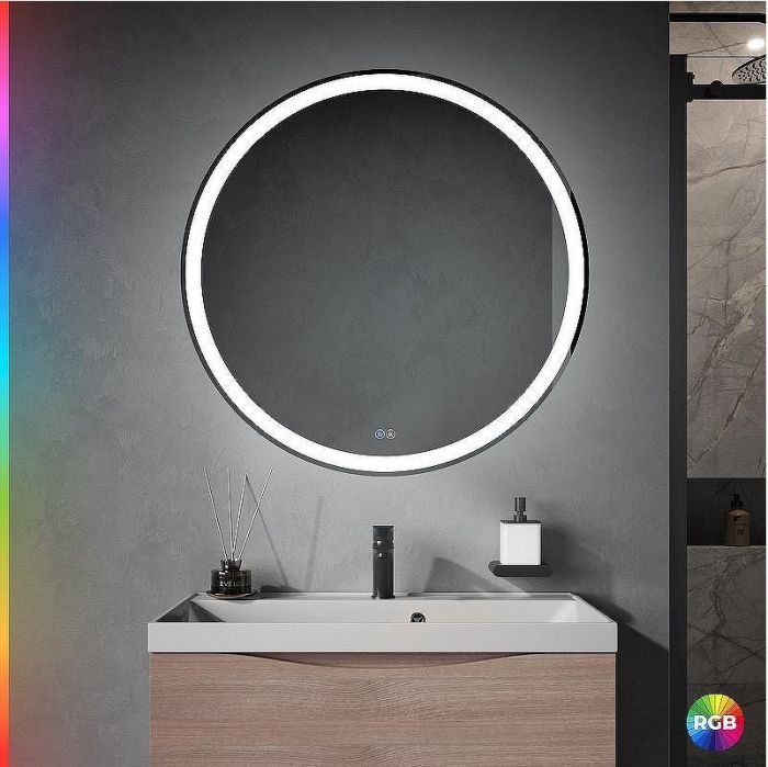 Зеркало Cezares Multicolore 80 CZR-SPC-MC-800-RGB-TCH с подсветкой с сенсорным выключателем и функцией памяти