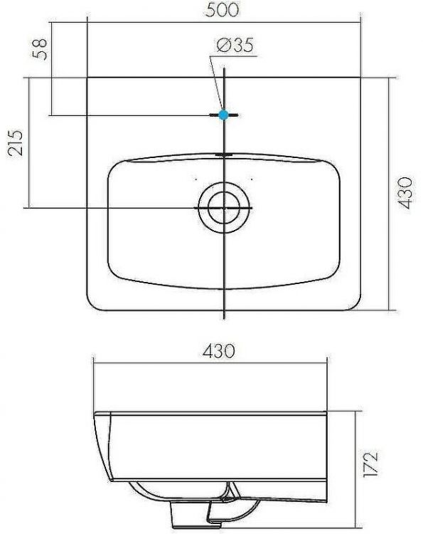 Раковина Santek Нео 50 1WH302184 Белая