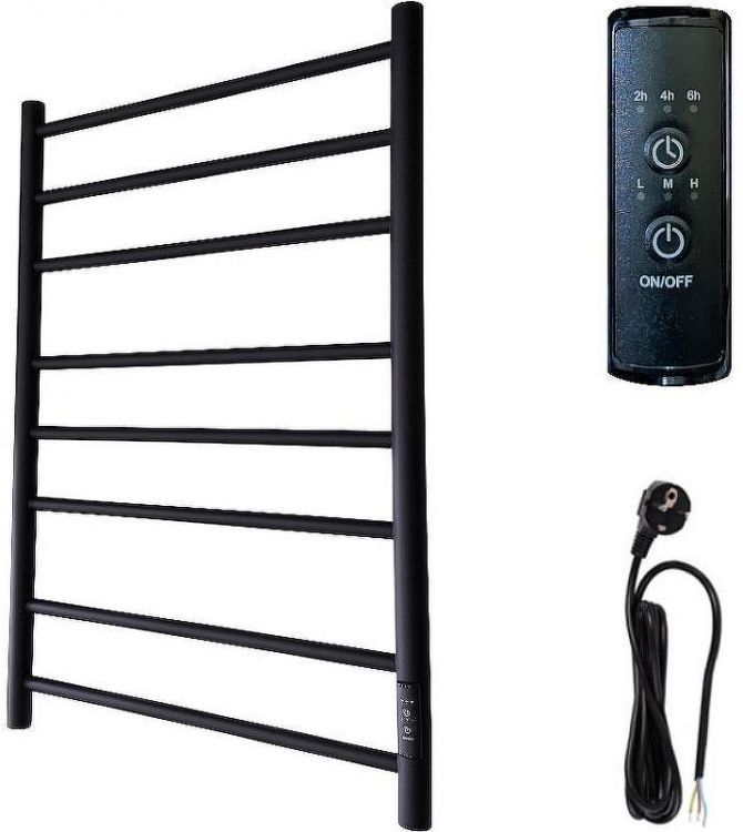 Электрический полотенцесушитель Маргроид Вид 10 800x500 10-8050-1049-9005R правый Черный матовый