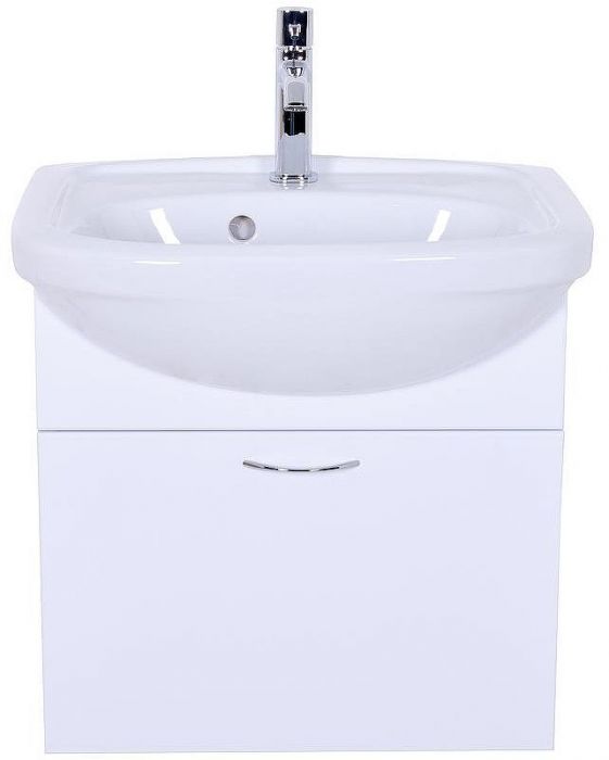 Тумба с раковиной Orange Лайт 45 LRA-45TUW+RA подвесная Белый глянец