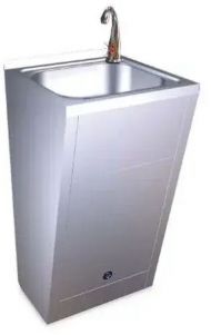 Раковина Nofer 45 13044.BAT с сенсорным краном цвет Нержавеющая сталь матовая