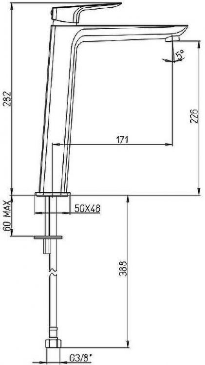 Смеситель для раковины Paini Nove 09CR205LL Хром