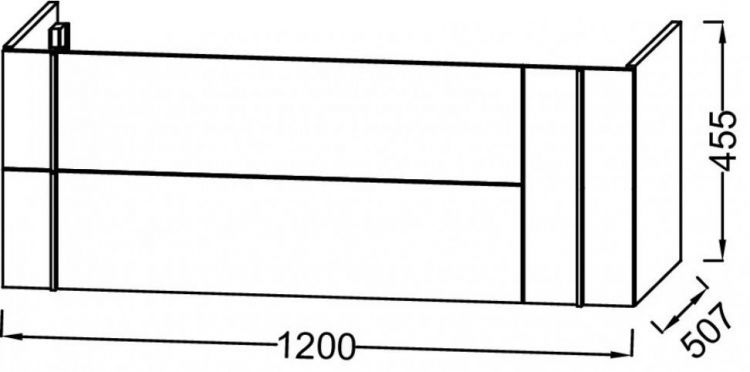 Тумба под раковину Jacob Delafon Nouvelle Vague 120 см EB3036-M79, ментол матовый Тумба под раковину Jacob Delafon Nouvelle Vague 120 см EB3036-M79, ментол матовый