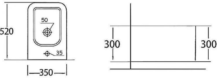 Биде Boheme Mane 970-BDT-W подвесное Белое глянцевое