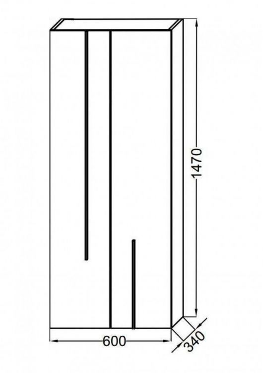 Шкаф-пенал Jacob Delafon Nouvelle Vague EB3048-E73 фактурный дуб Шкаф-пенал Jacob Delafon Nouvelle Vague EB3048-E73 фактурный дуб