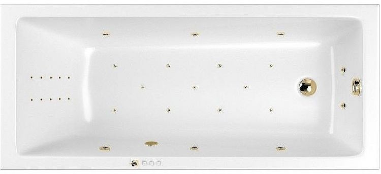 Акриловая ванна Whitecross Wave Slim 160x70 0111.160070.100.ULTRANANO.GL с гидромассажем