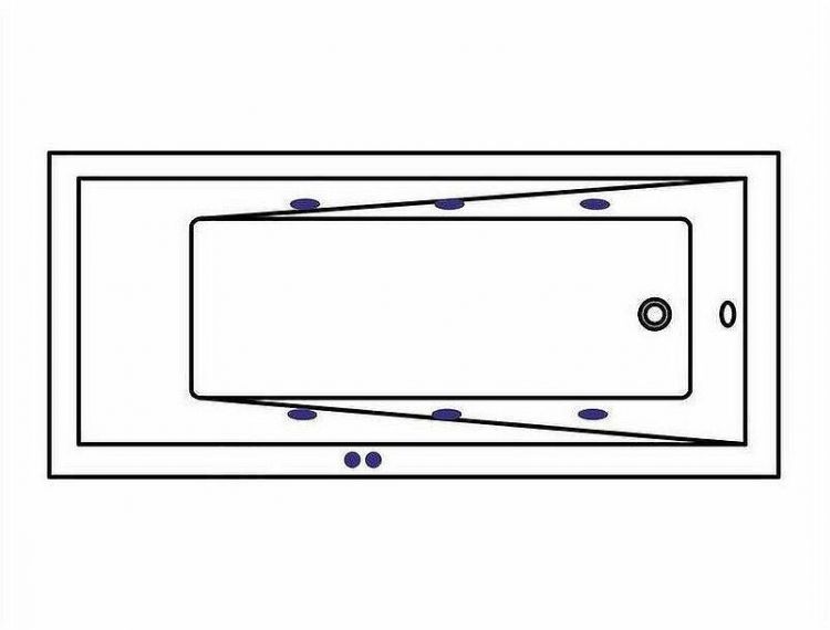 Акриловая ванна Whitecross Wave 180x80 0101.180080.100.SOFT.WH с гидромассажем Акриловая ванна Whitecross Wave 180x80 0101.180080.100.SOFT.WH с гидромассажем
